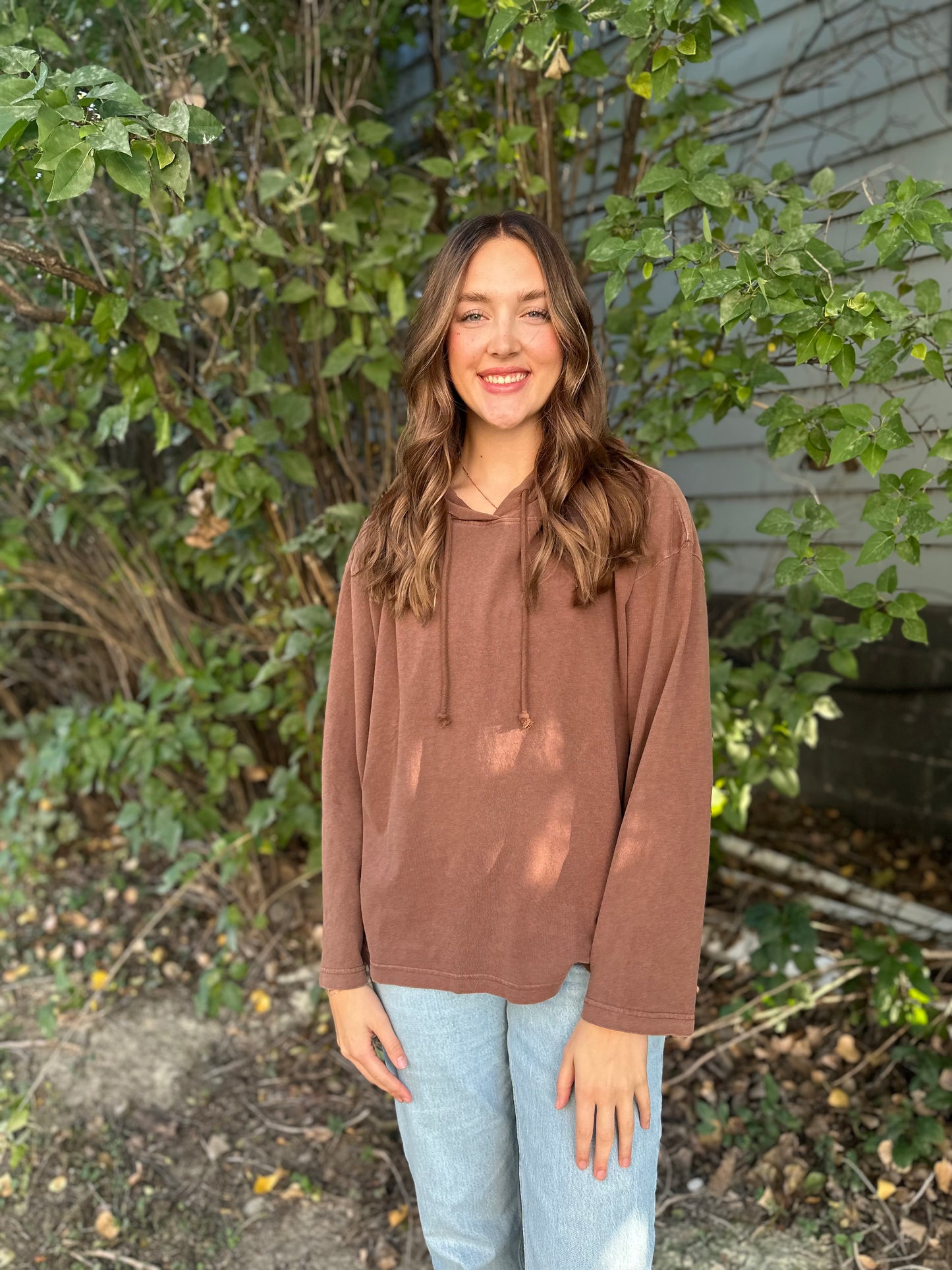 Chestnut Hooded Top