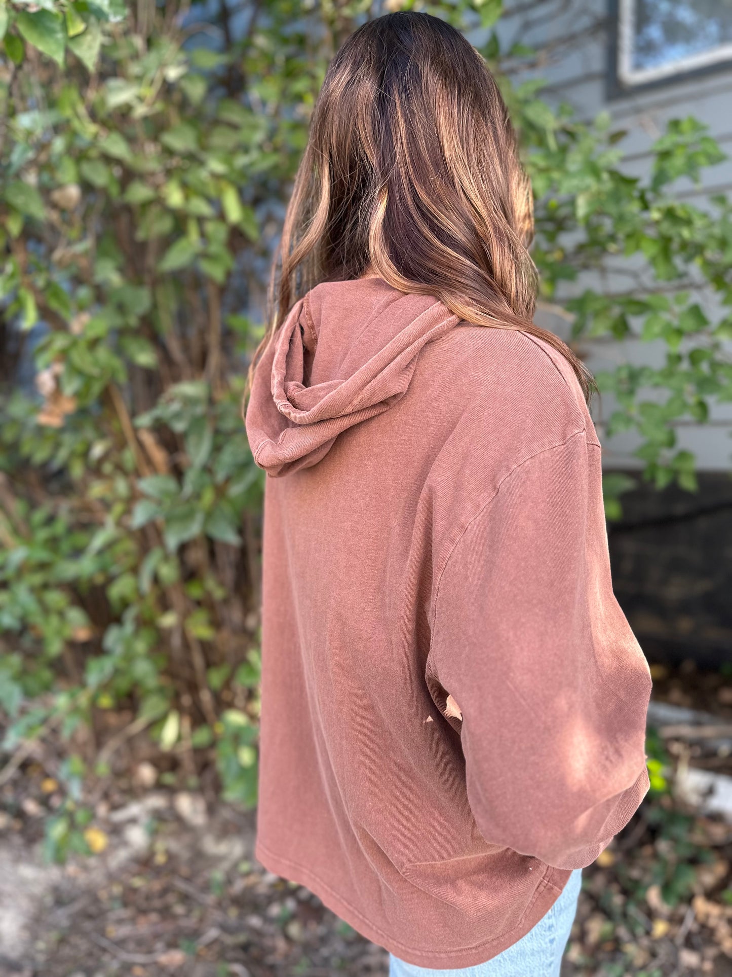 Chestnut Hooded Top