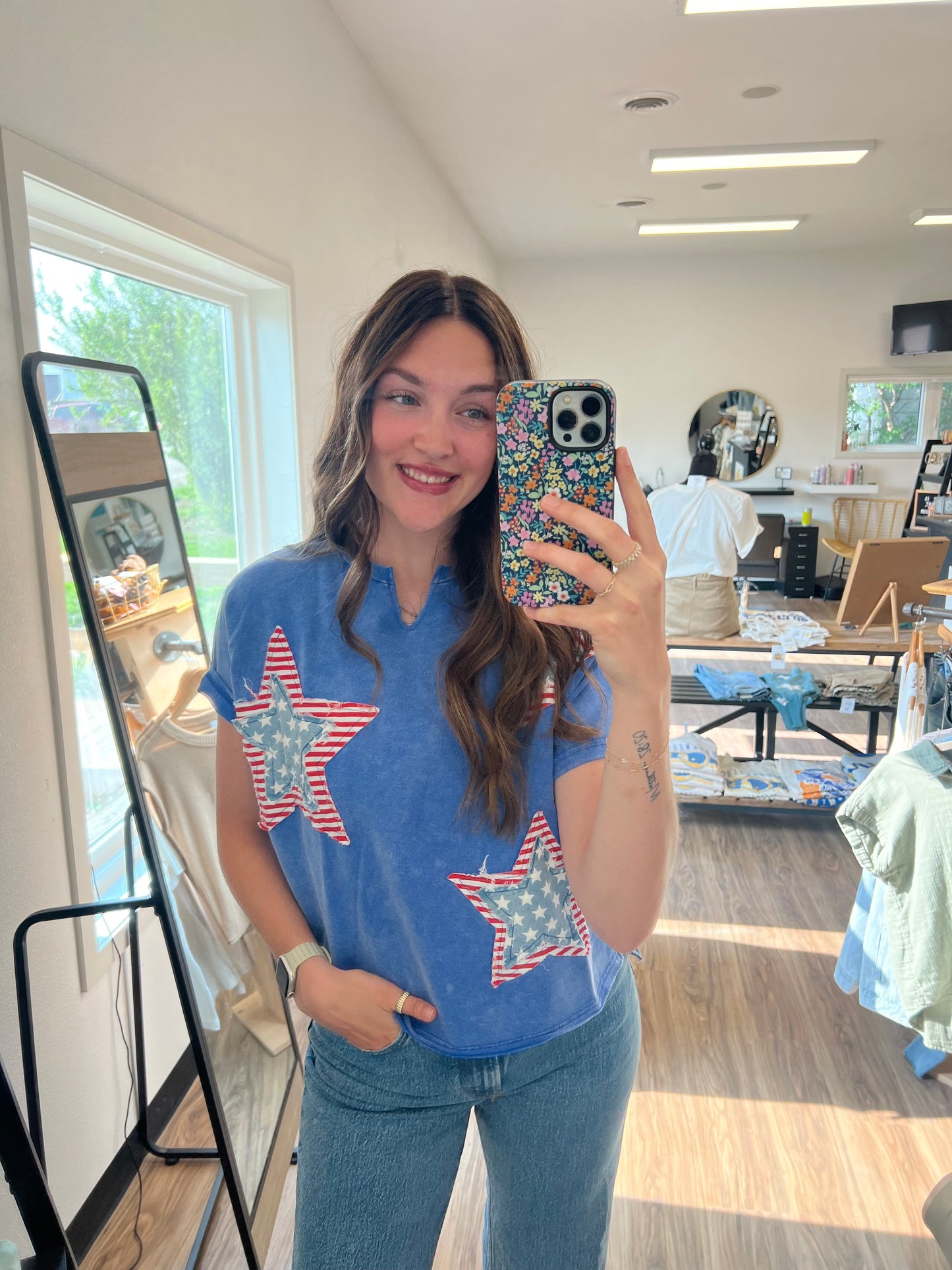 Star Patch Top