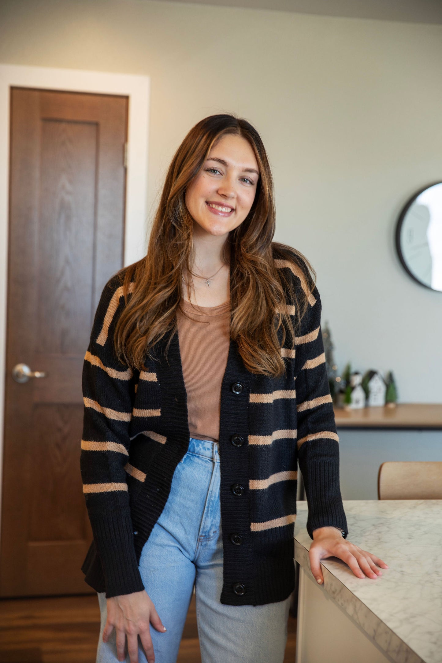 Button Vneck Cardigan