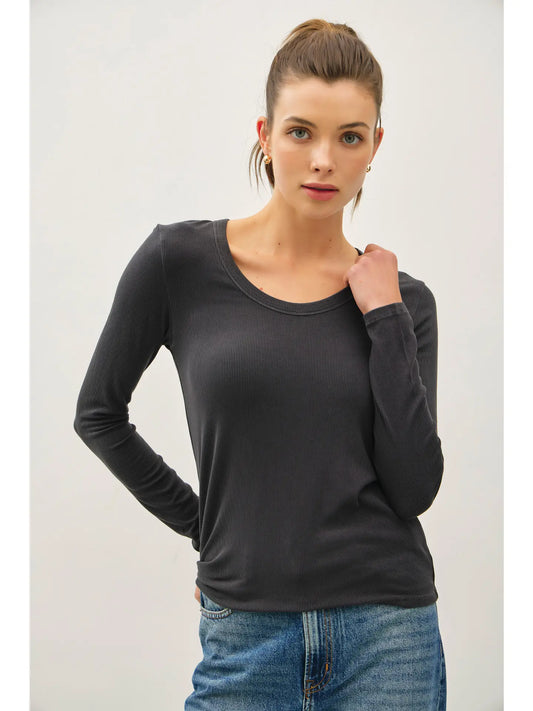 Charcoal Scoop Top