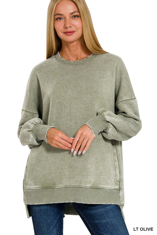 Green High Low sweater