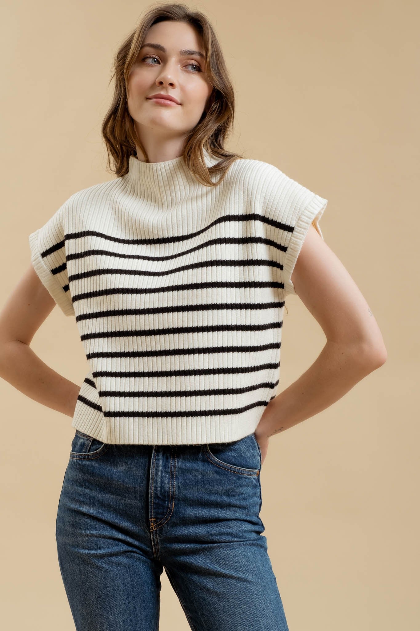 Stripe Sweater Tank