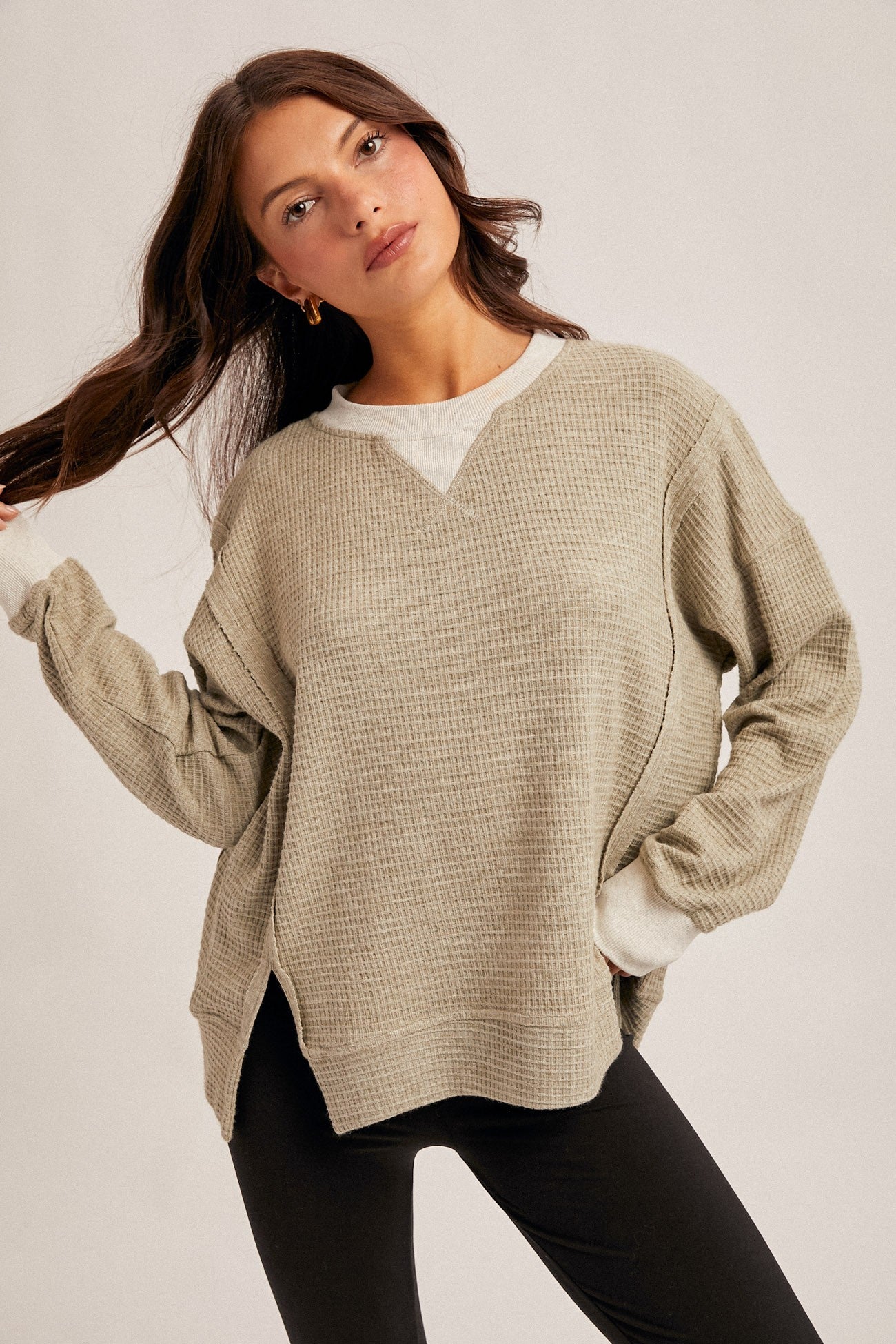Brush Thermal Oversized Top