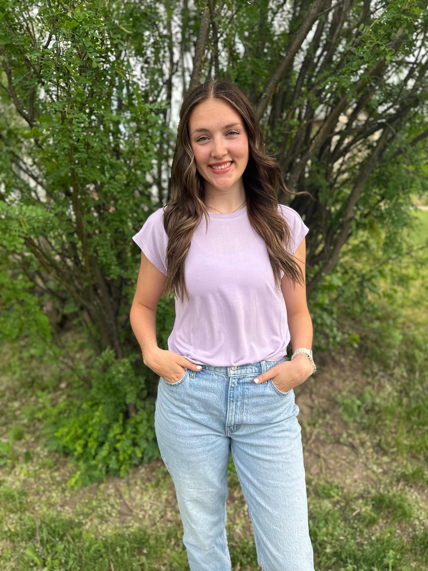 Lavender Muscle Tee