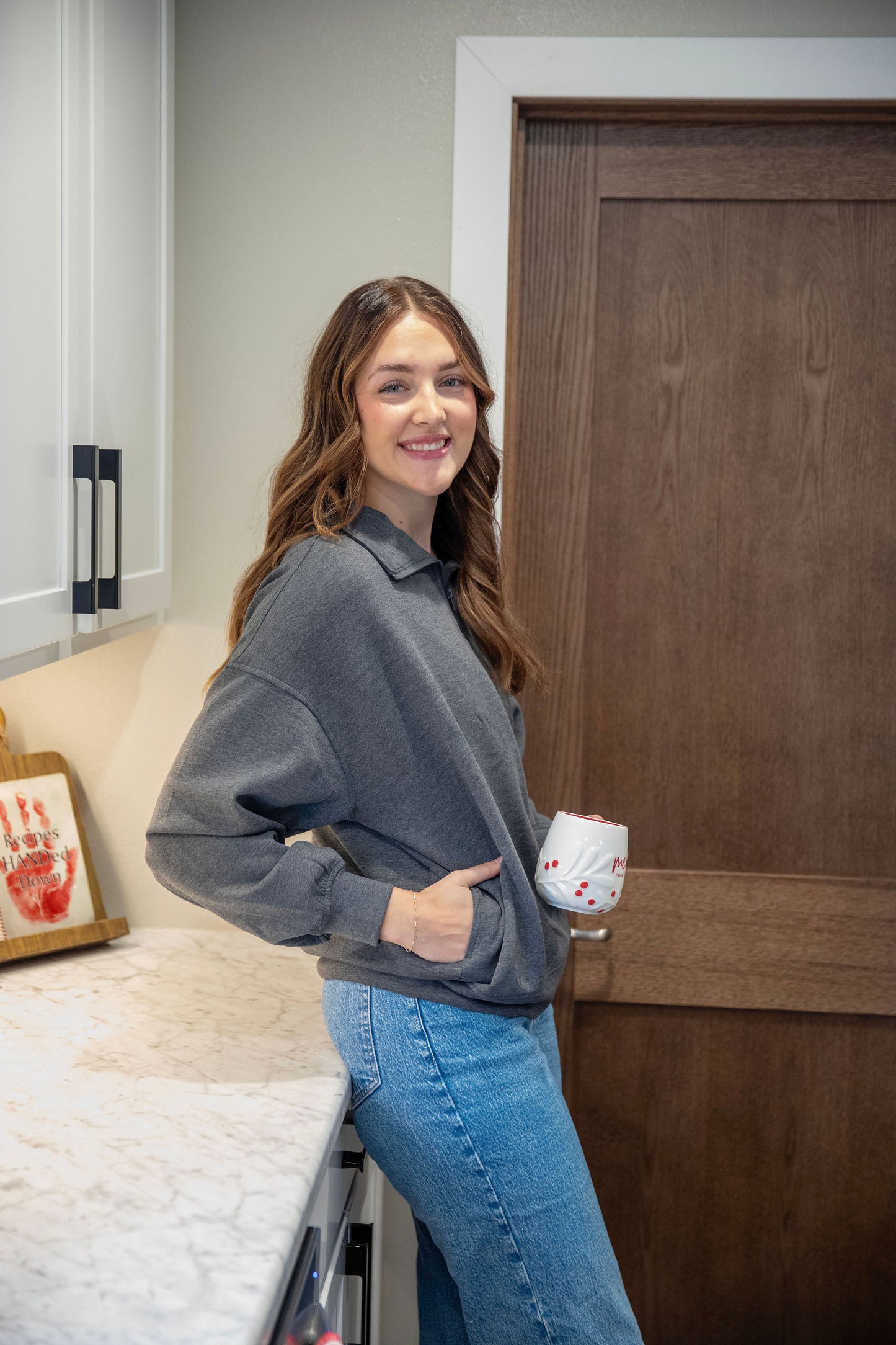 Charcoal Zip Sweatshirt