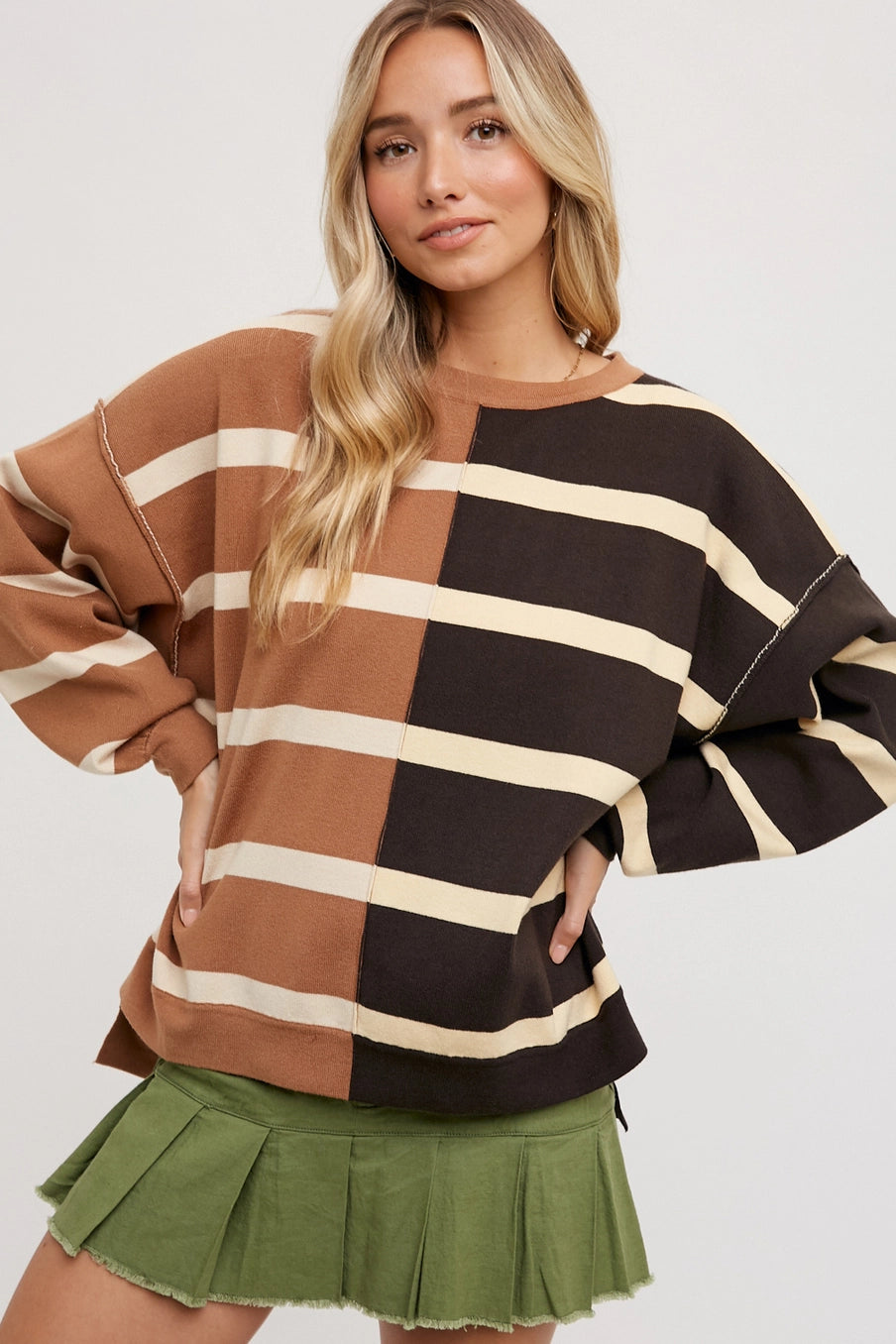 Striped Colorblock Sweater