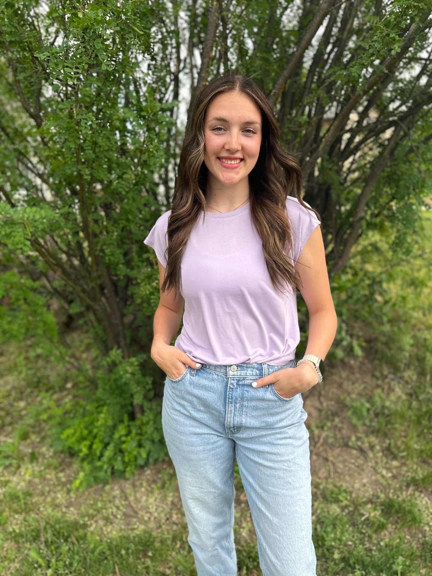 Lavender Muscle Tee