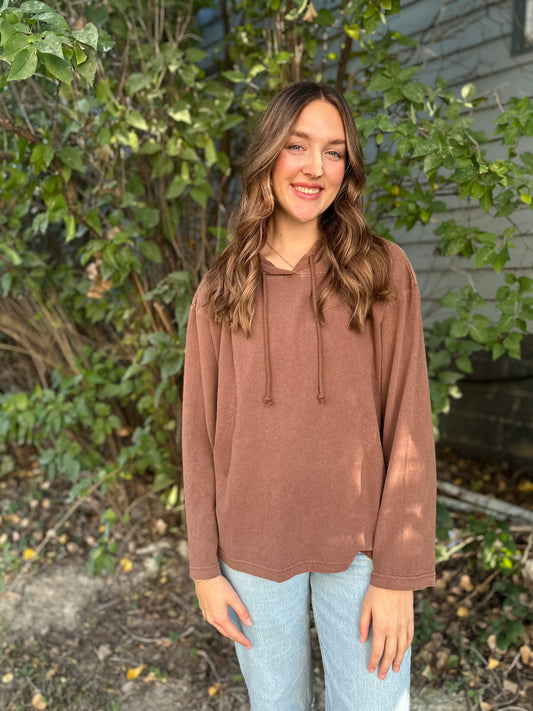 Chestnut Hooded Top