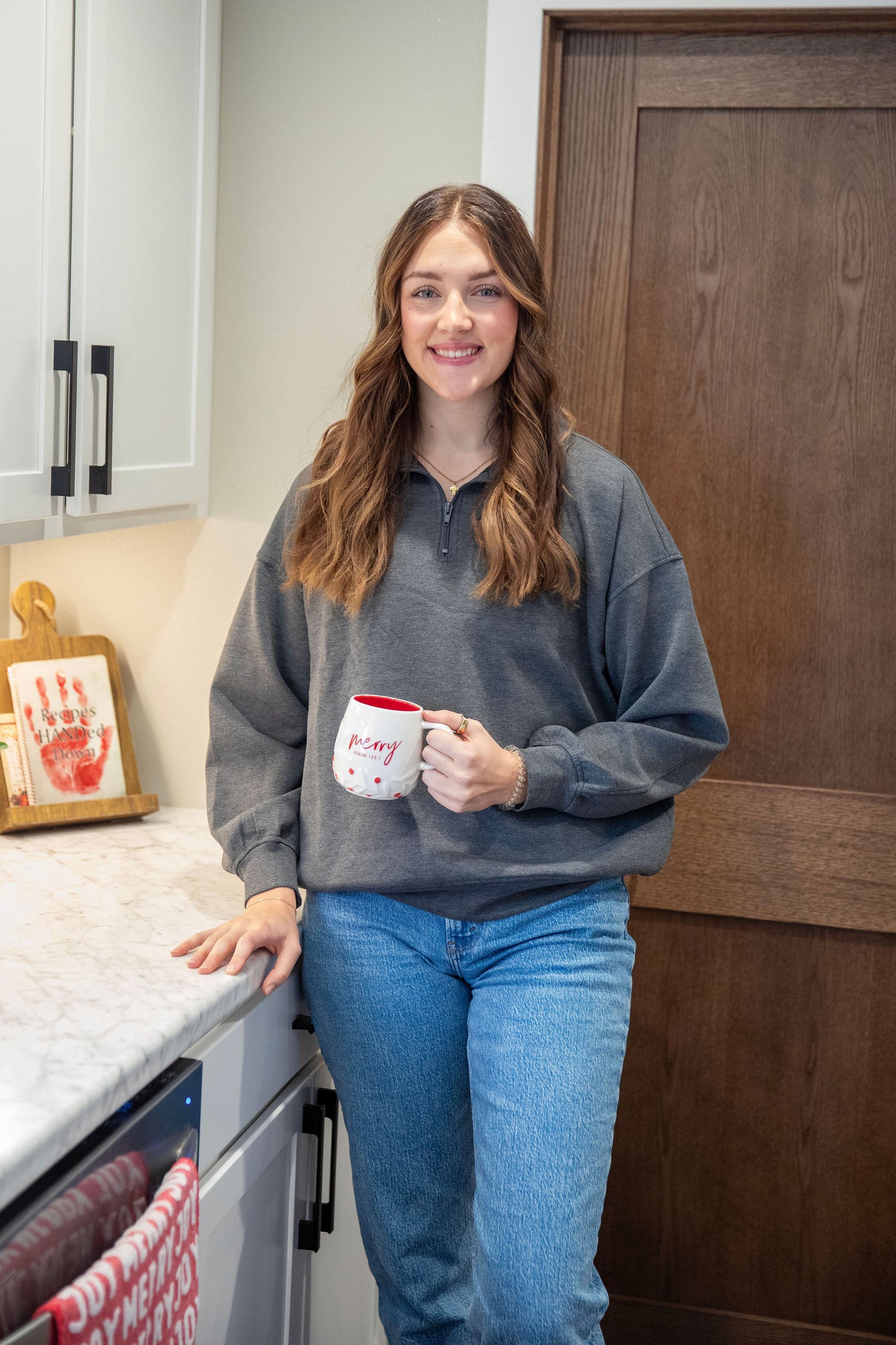 Charcoal Zip Sweatshirt