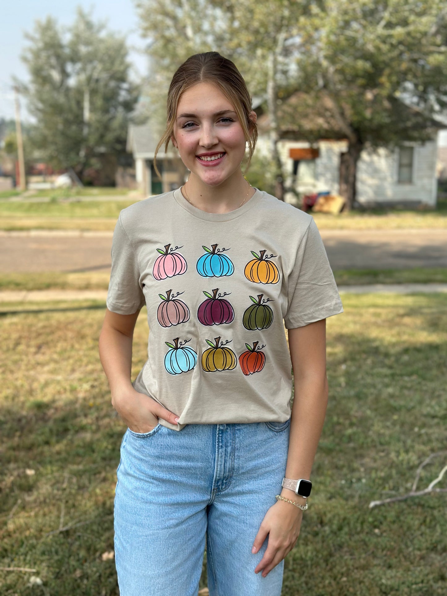 Colored Pumpkin Tee