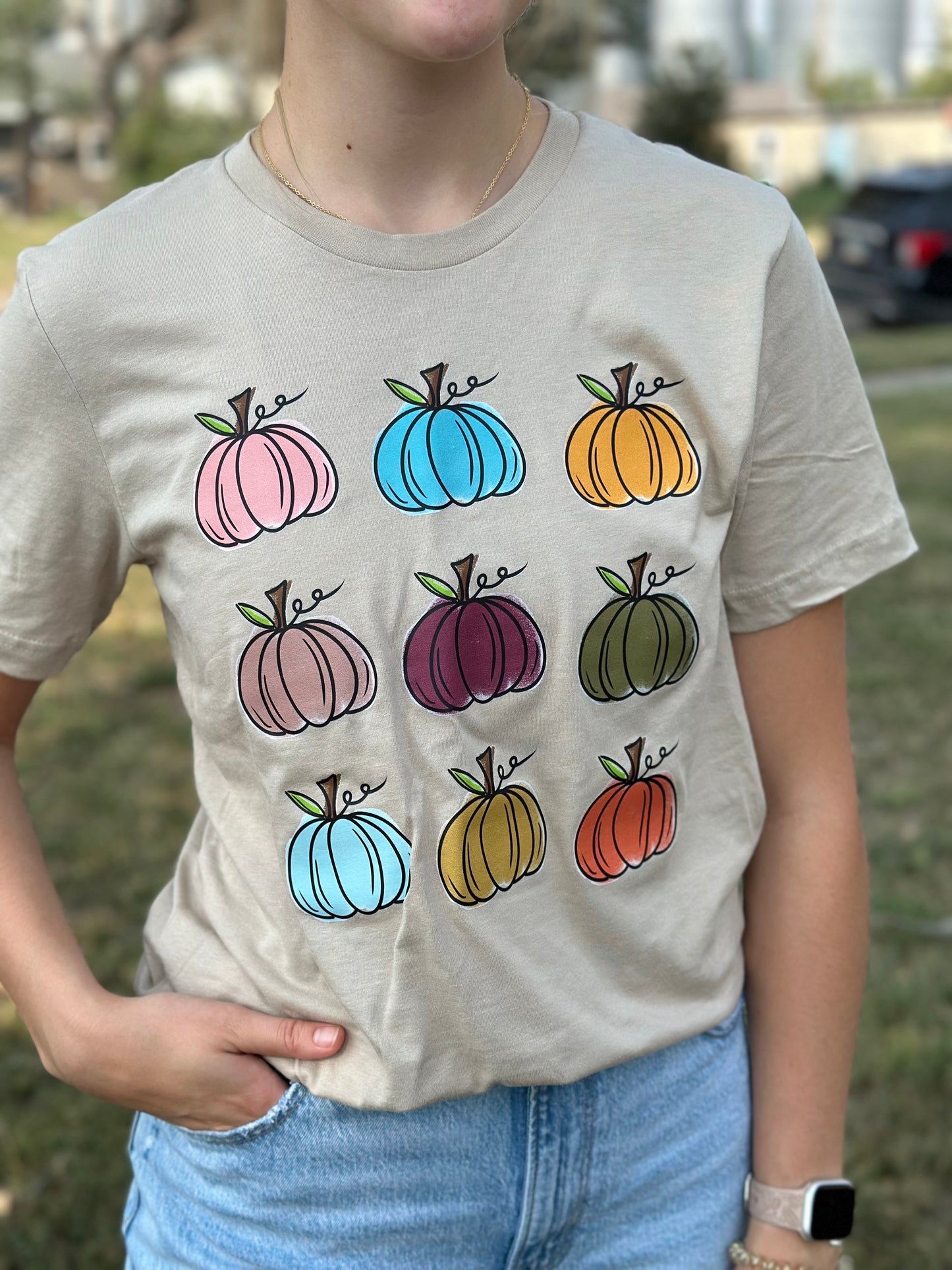 Colored Pumpkin Tee