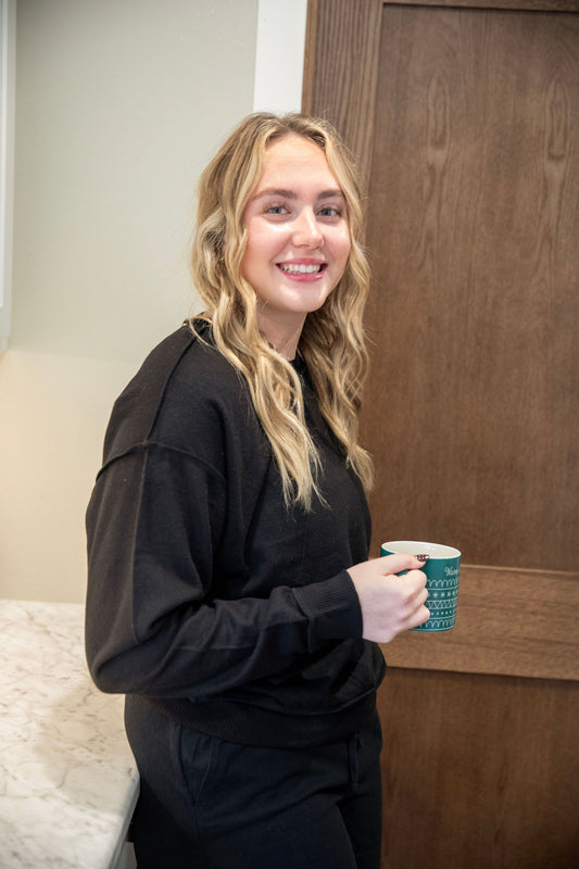 Black Fuzzy Pullover