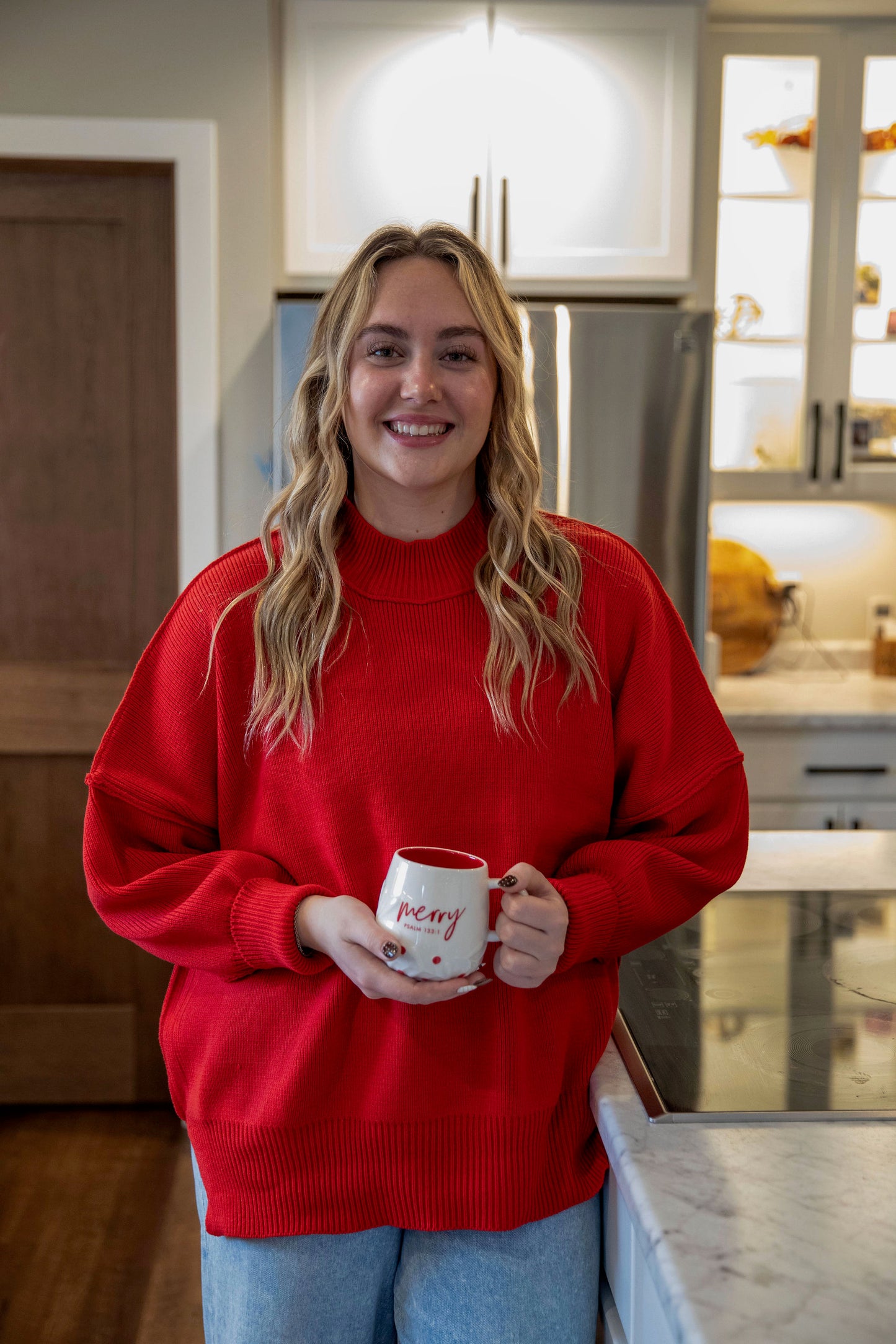 Side Slit Ruby Sweater