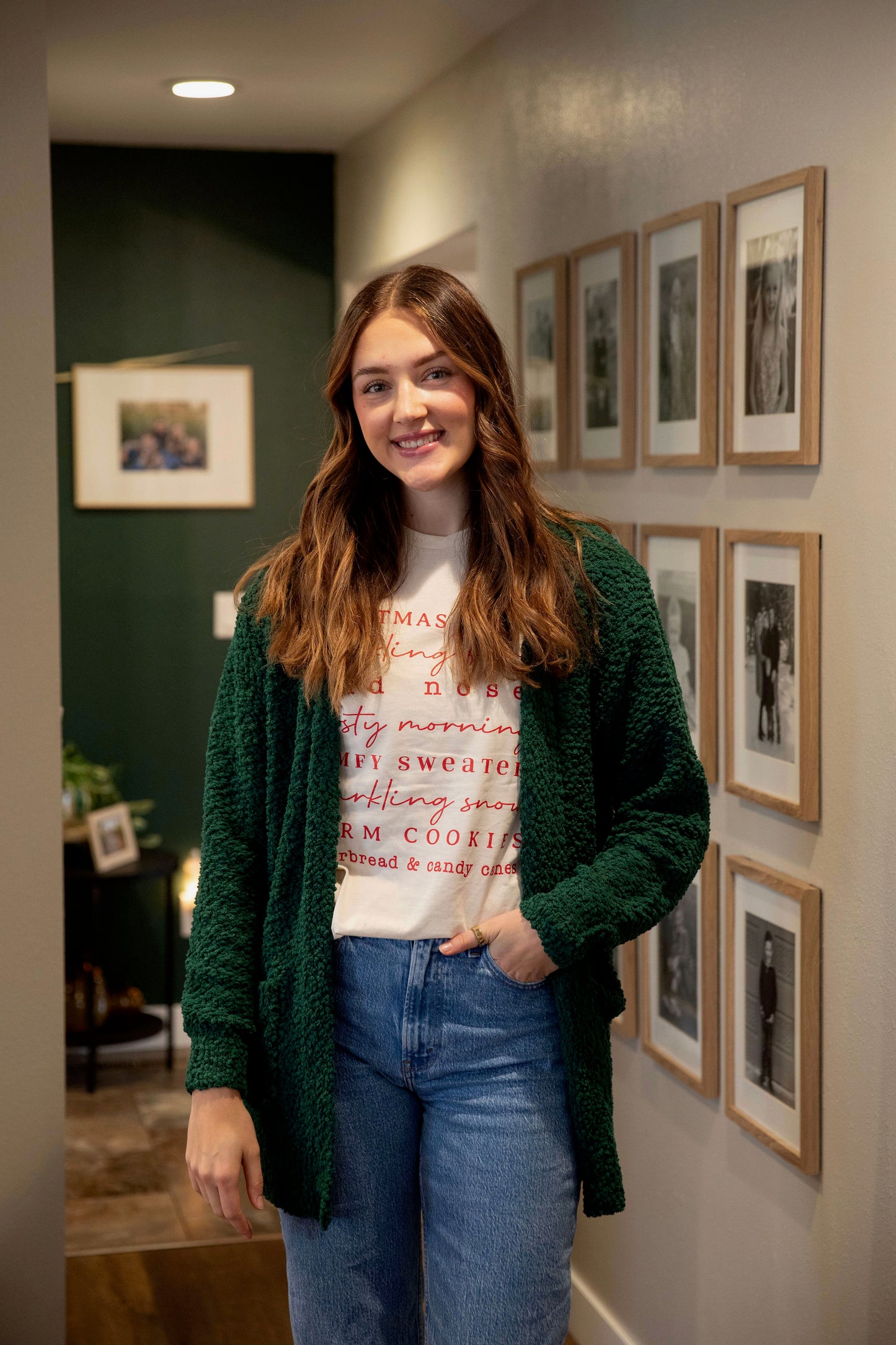 Popcorn Green Sweater Cardigan