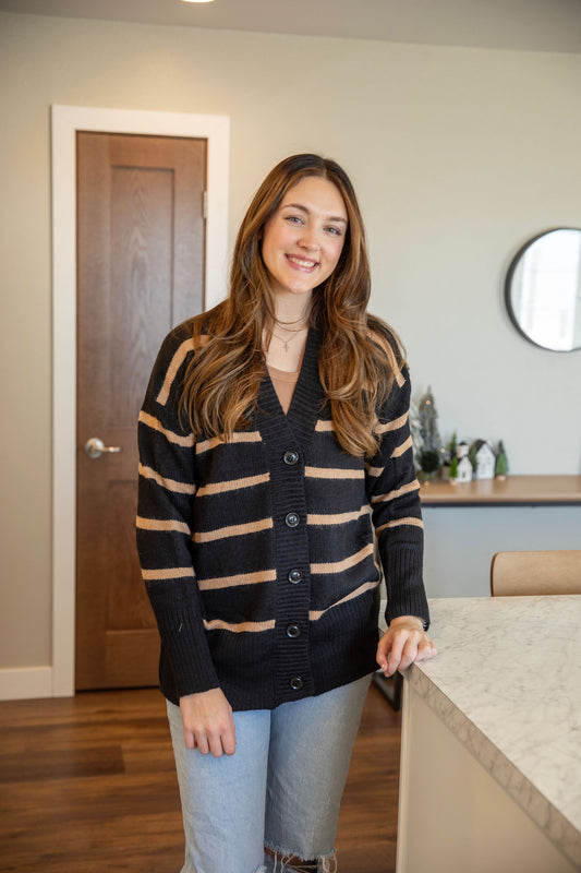 Button Vneck Cardigan