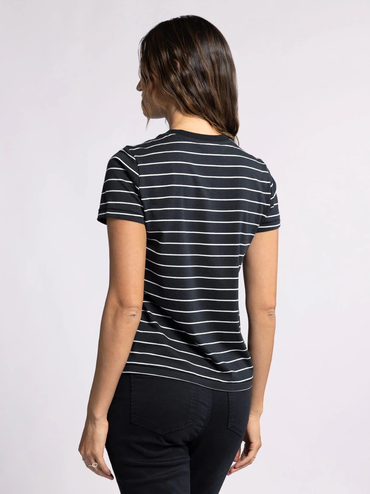 Black Striped Asher Tee