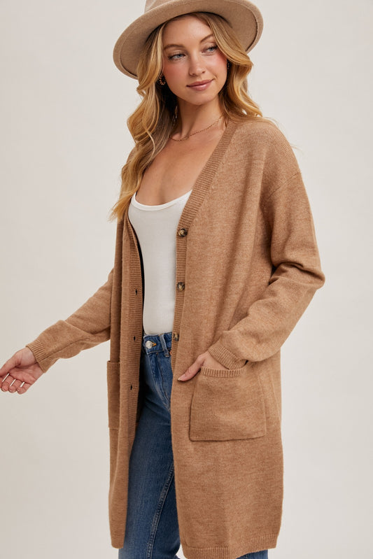 Latte Long Cardigan