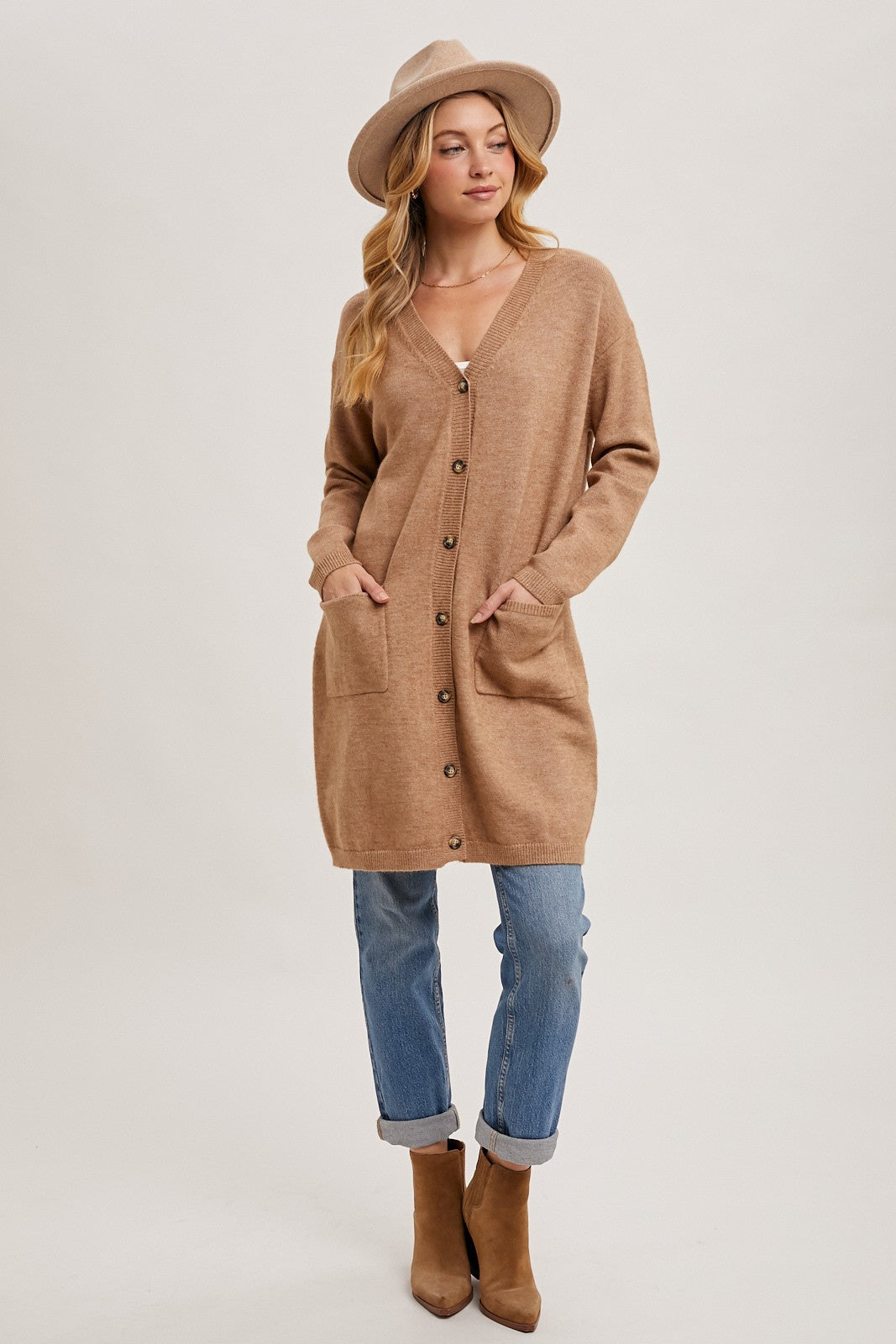 Latte Long Cardigan