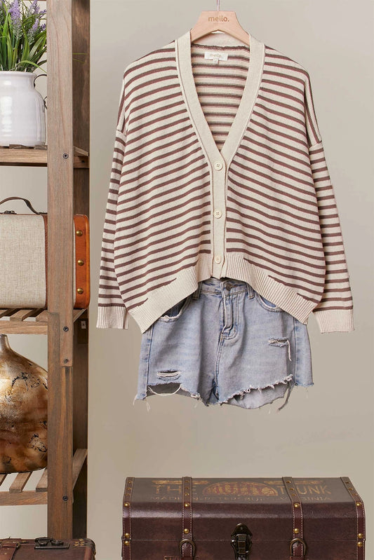 Striped Brown Cardigan
