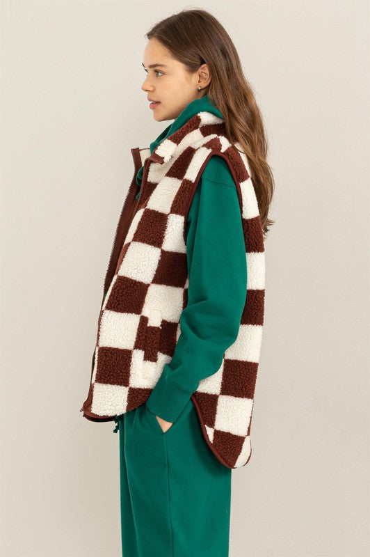 Checker Sherpa Vest