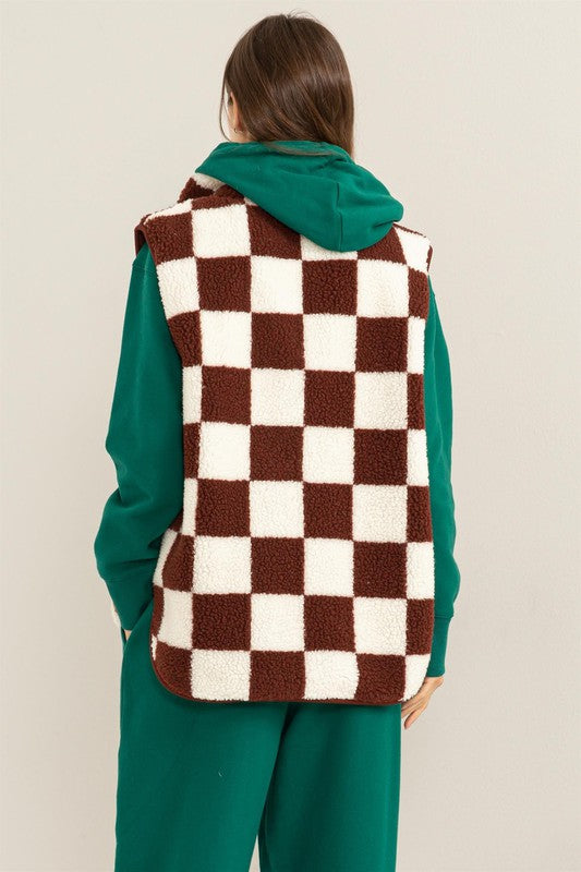 Checker Sherpa Vest