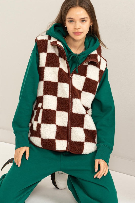 Checker Sherpa Vest