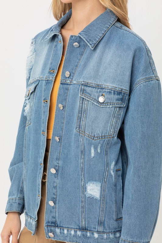 Distressed Jean Jacket