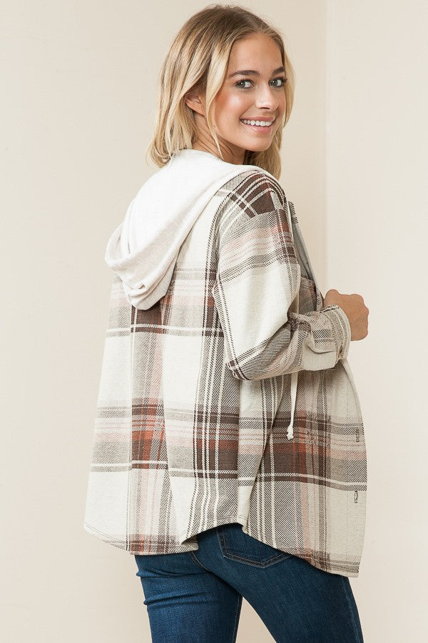 Taupe Plaid Jacket