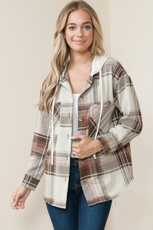 Taupe Plaid Jacket