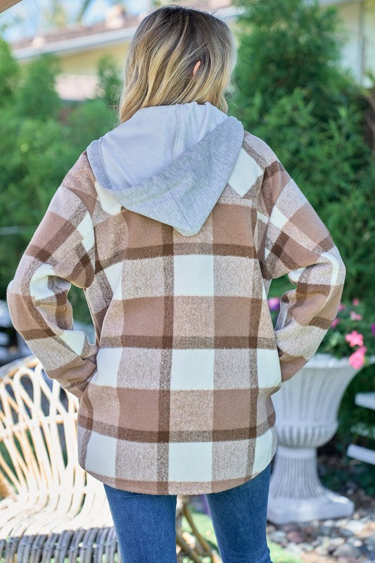 Taupe Plaid Jacket