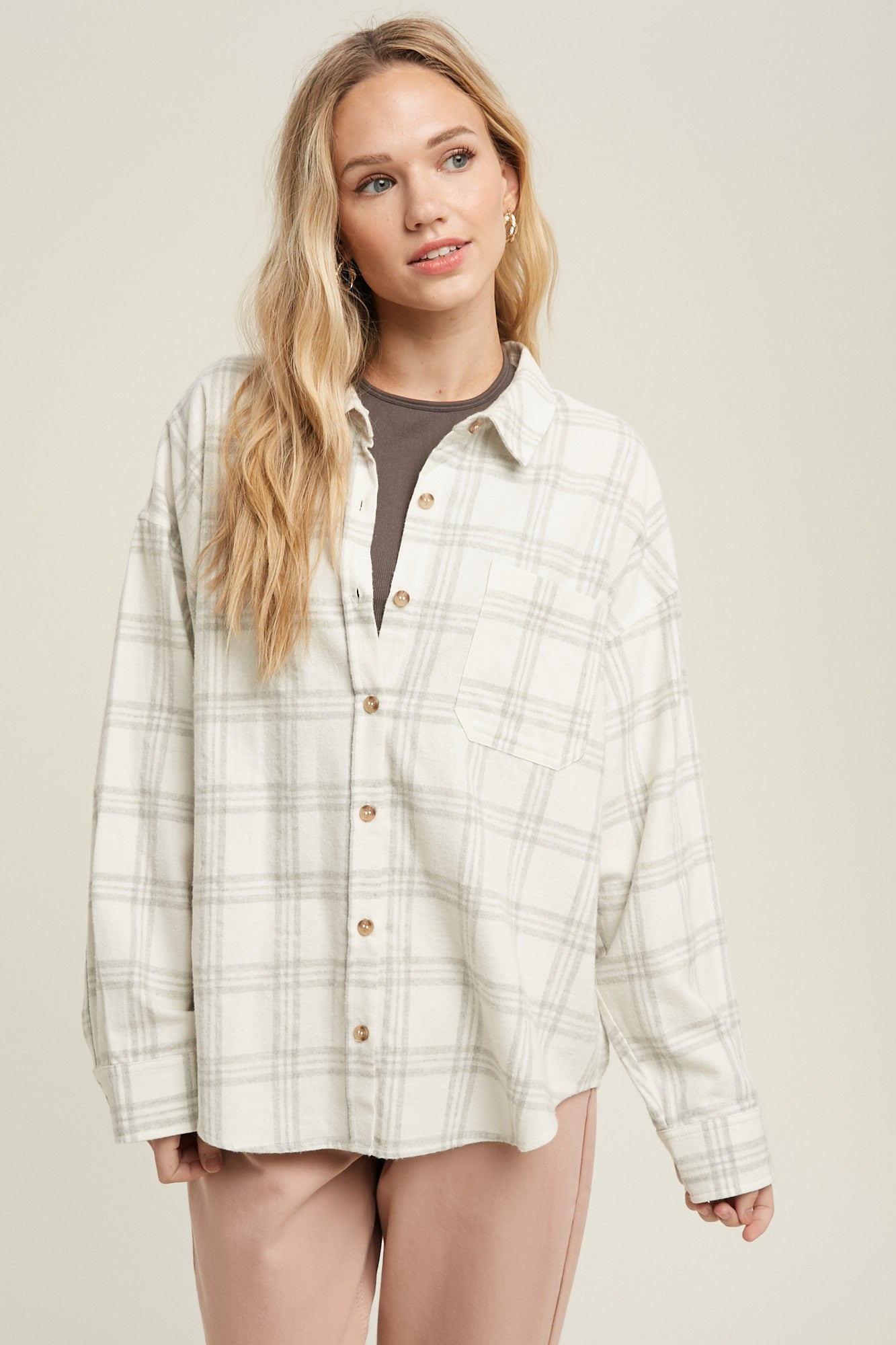 Ivory Plaid Flannel