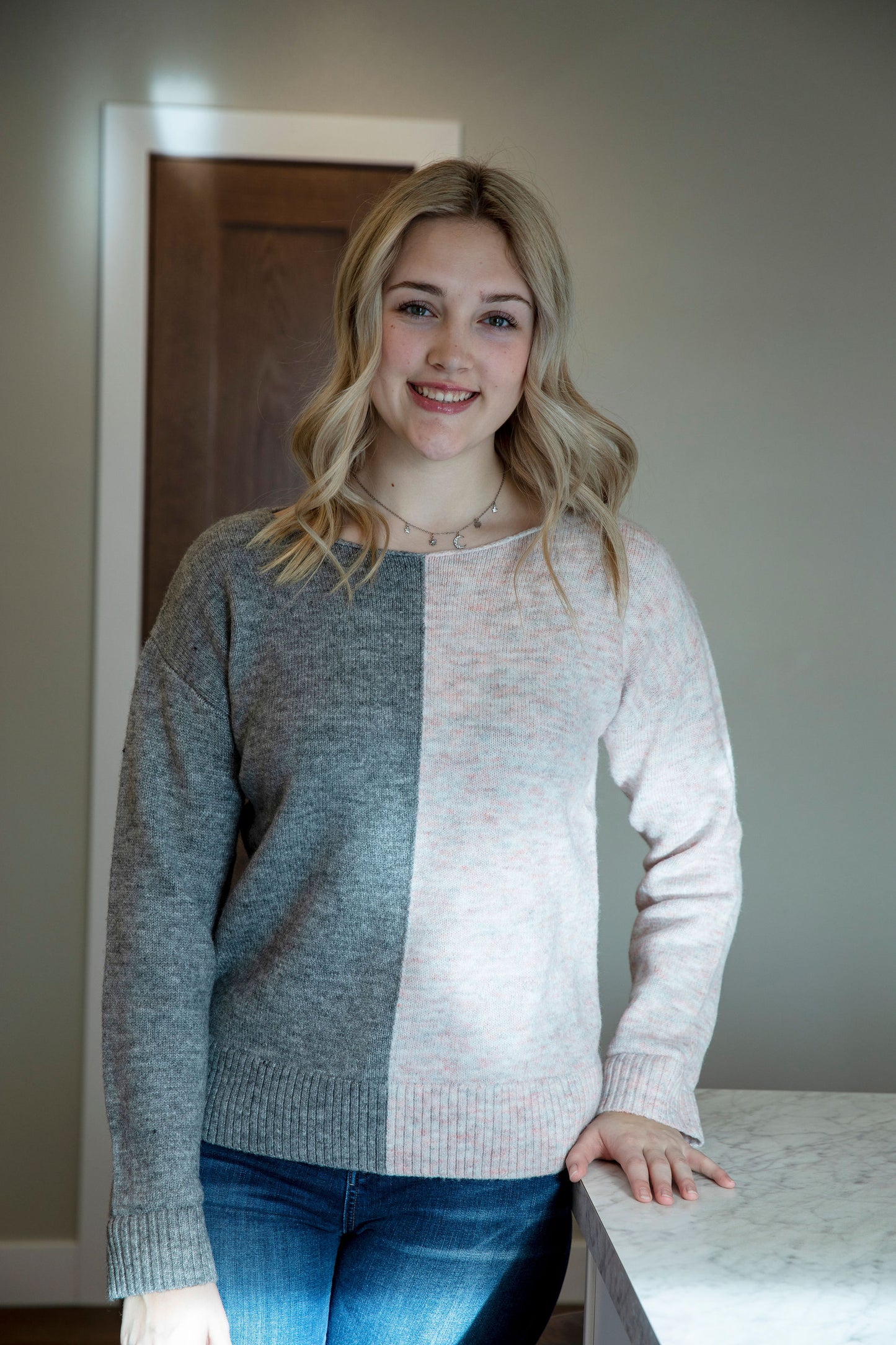 Charcoal Blush Sweater