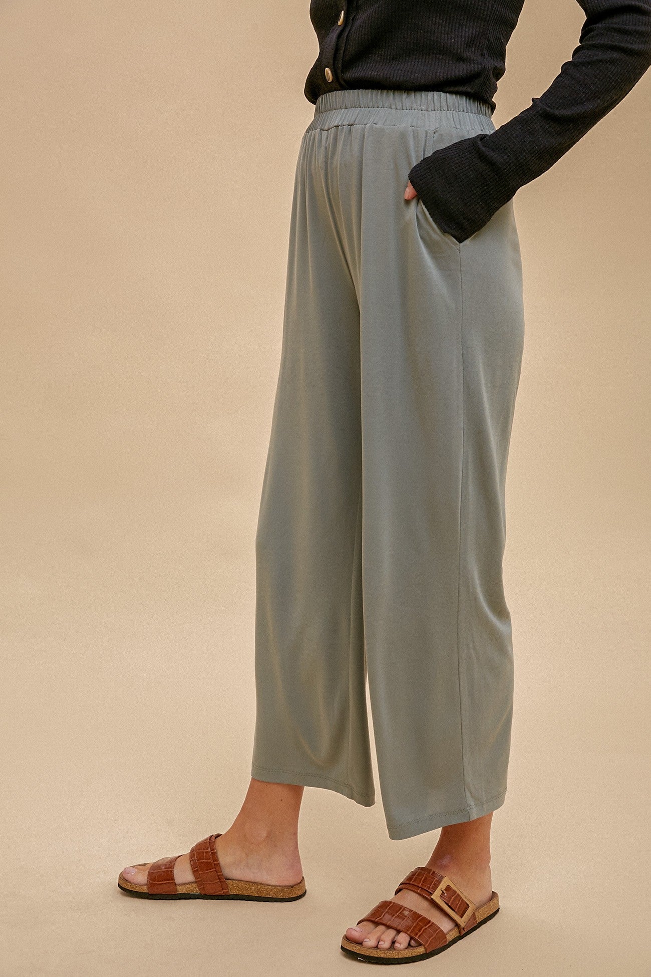 Tensel Wide Crop Pants